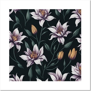 floral pattern artwork Posters and Art